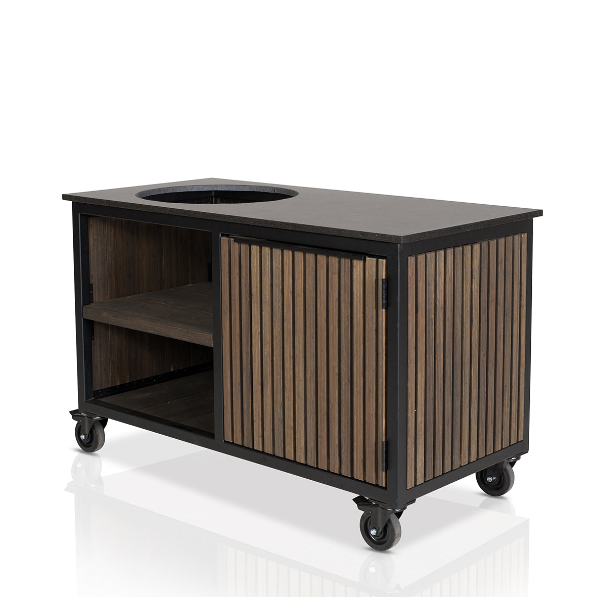 Fraaii Buitenkeuken Storage Bamboo Graphite Rhombus
