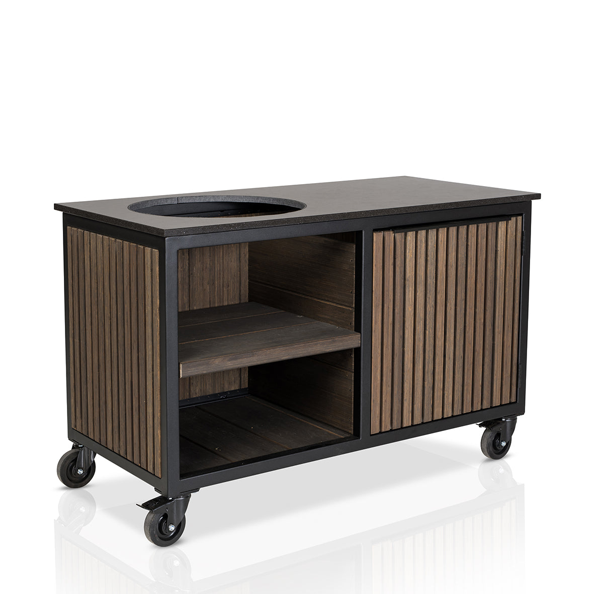 Fraaii Buitenkeuken Storage Bamboo Graphite Rhombus