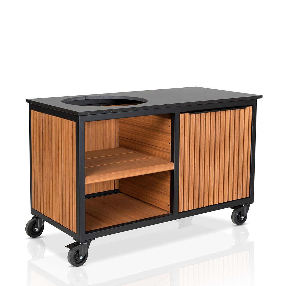 Fraaii Buitenkeuken Storage Bamboo Teak Oil Rhombus