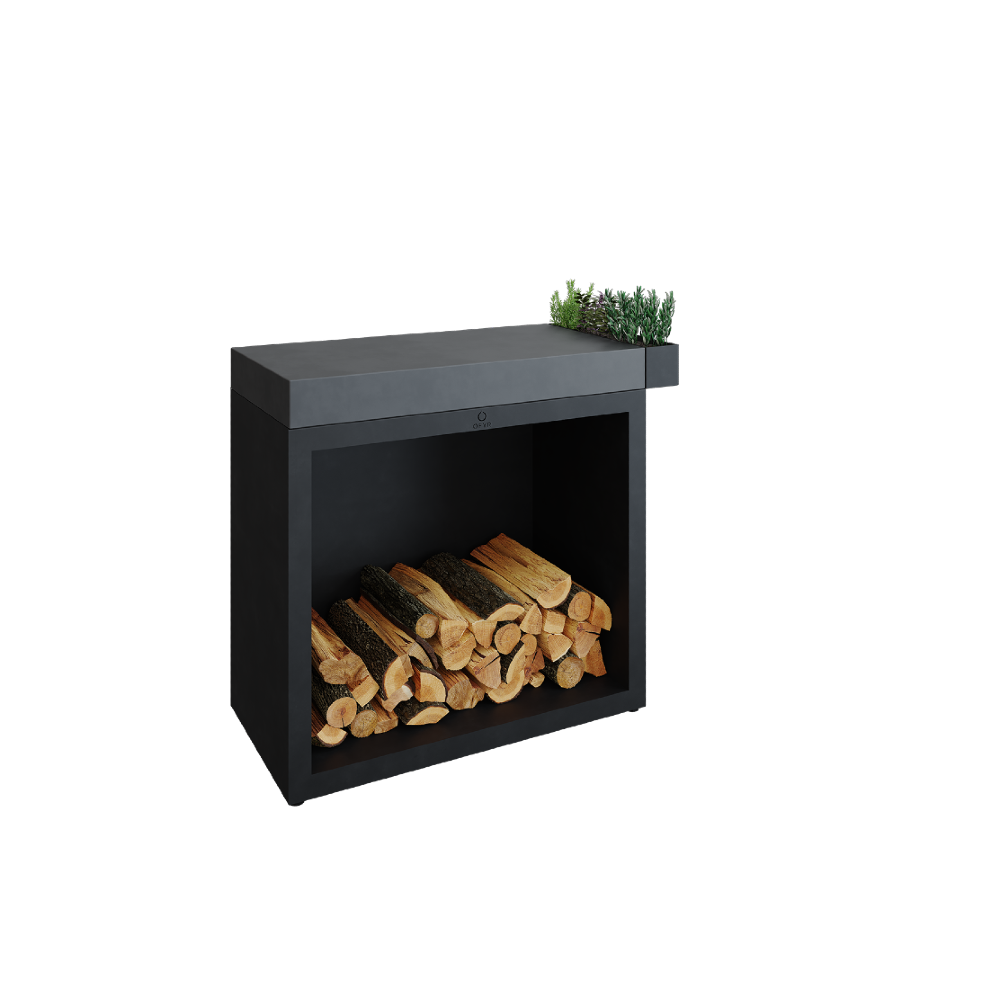 OFYR Butcher block storage 90 black donker grijs keramiek