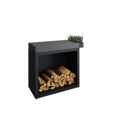 OFYR Butcher block storage 90 black donker grijs keramiek
