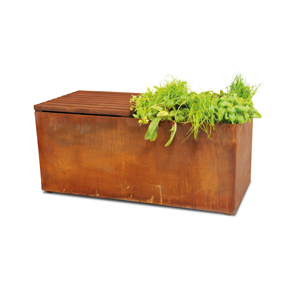 OFYR Herb garden bench corten