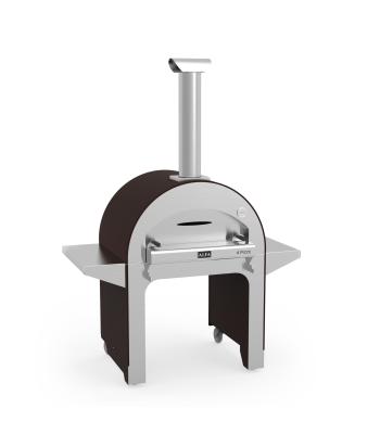 Alfa 4 pizze houtoven koper met onderstel