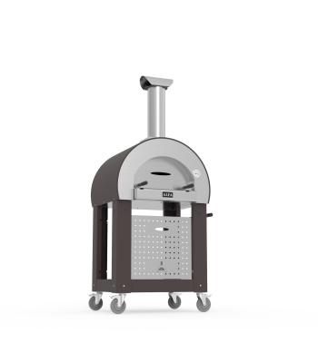 Alfa 5 minuti 2 pizze houtoven koper met onderstel