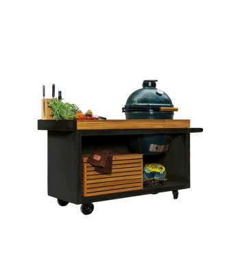 OFYR Kamado tafel black 135 PRO Teak Wood BGE