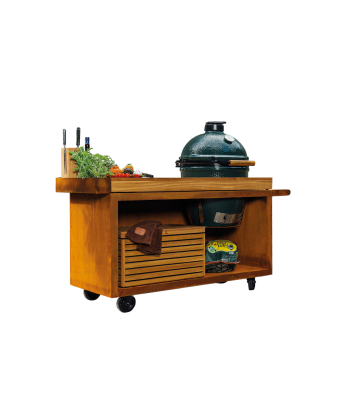 OFYR Kamado tafel corten 135 PRO teak wood BGE