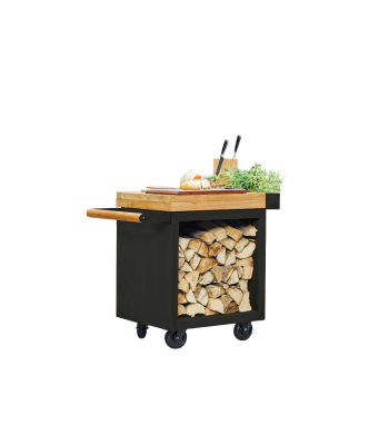 OFYR Mise en place table black 65 PRO teak wood