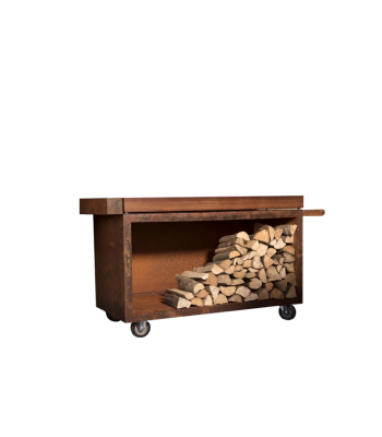 OFYR Mise en Place table corten 135 PRO teak wood