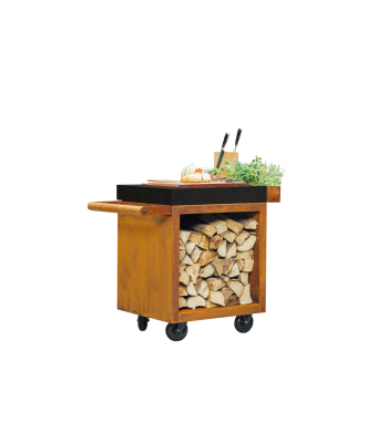 OFYR Mise en place table corten 65 PRO donker grijs keramiek