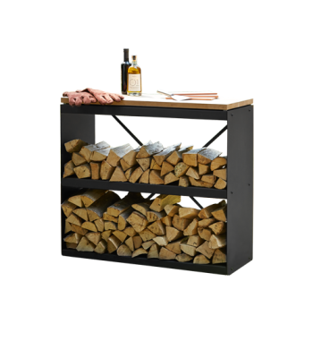 OFYR Wood storage black dressoir