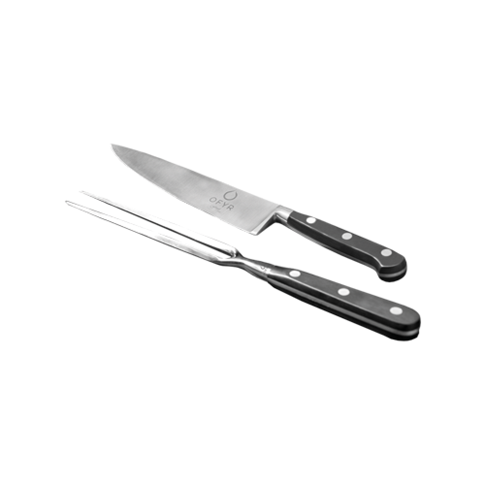 Een trouwe Knorretje Absoluut OFYR mes en vork set kopen? Handige accessoire voor de OFYR barbecue -  Vandaag voor 16:00 besteld, morgen gratis thuisbezorgd!
