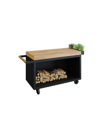 OFYR Mise en Place table black 135 PRO teak wood